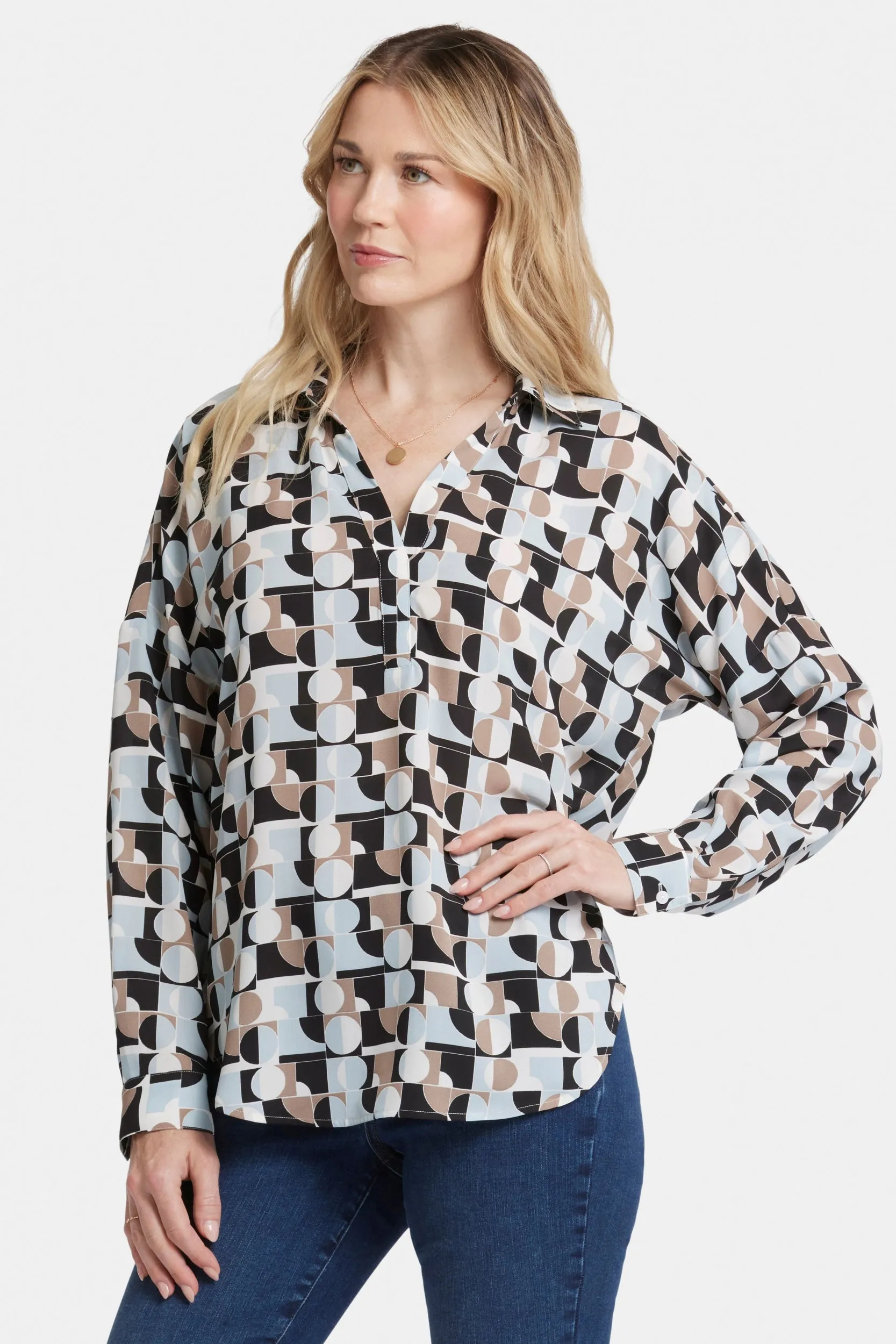 Becky Blouse Grafische Print | Light & Fog