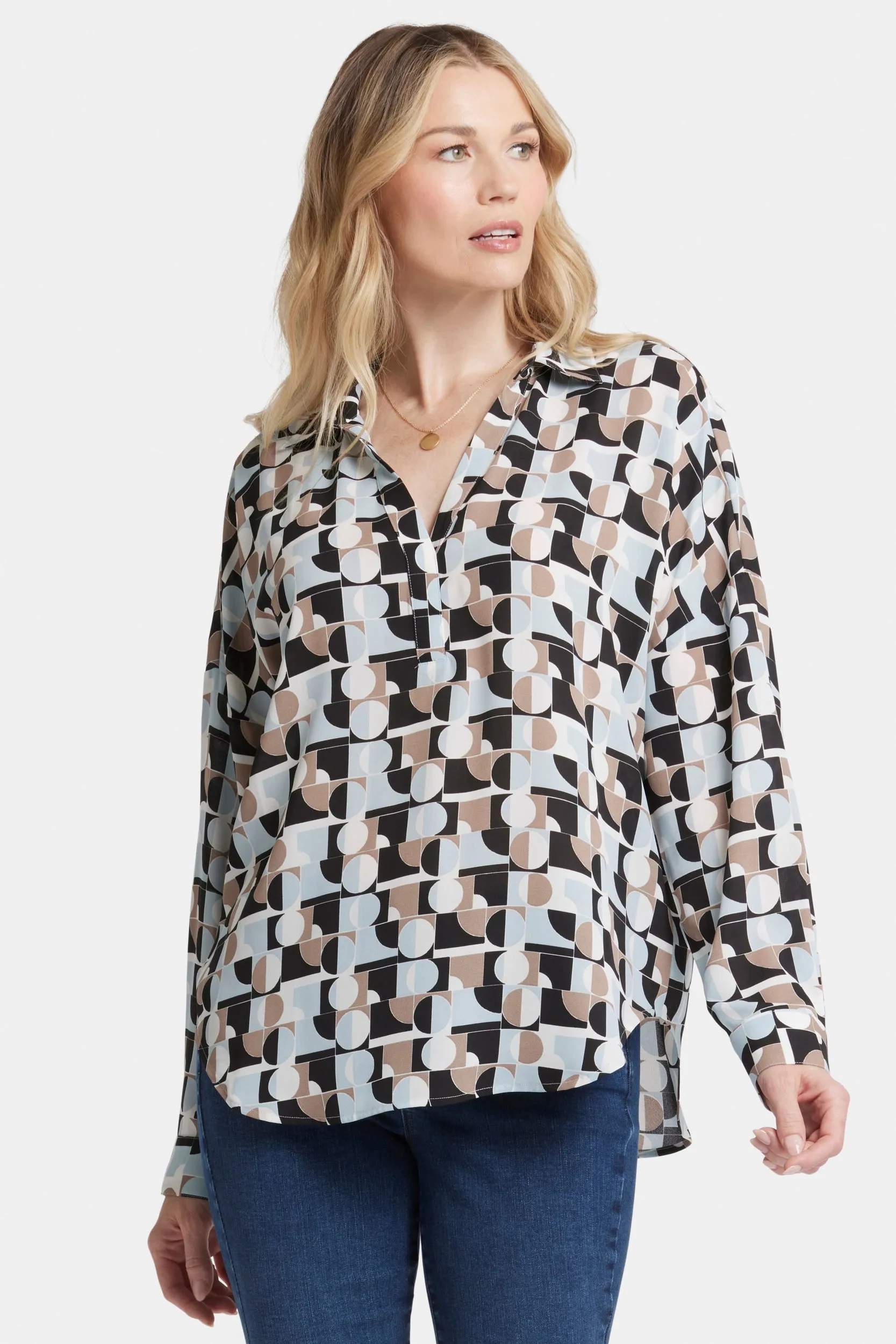 Becky Blouse Grafische Print | Light & Fog