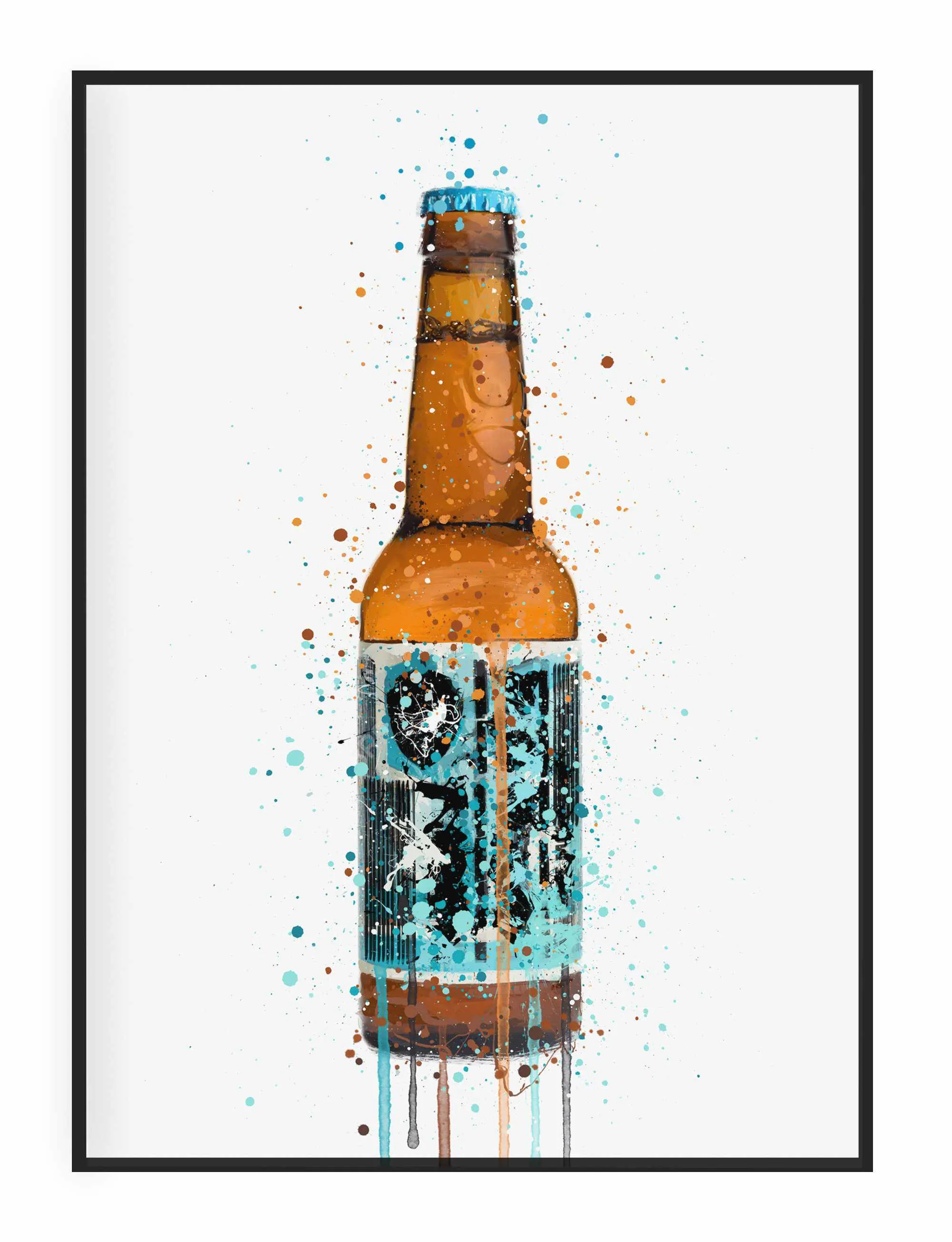 Beer Bottle Wall Art Print 'Rebel Rebel'