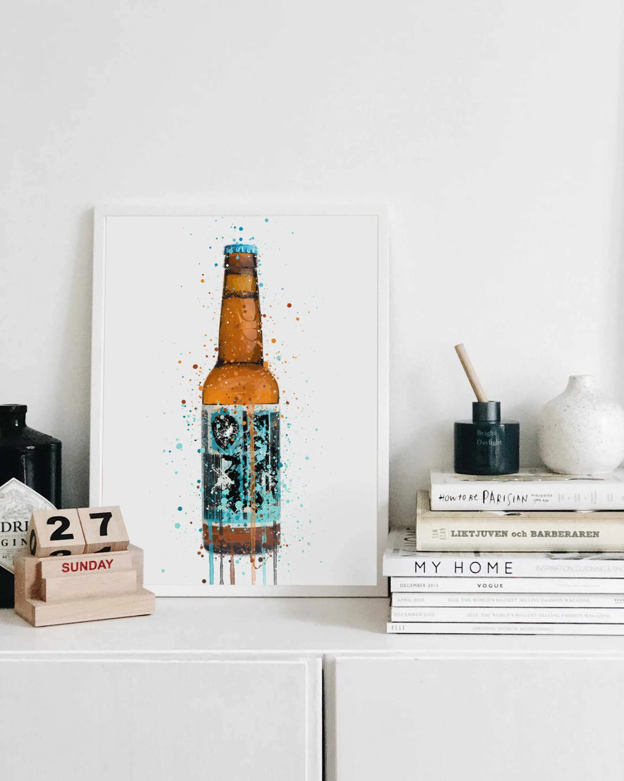 Beer Bottle Wall Art Print 'Rebel Rebel'