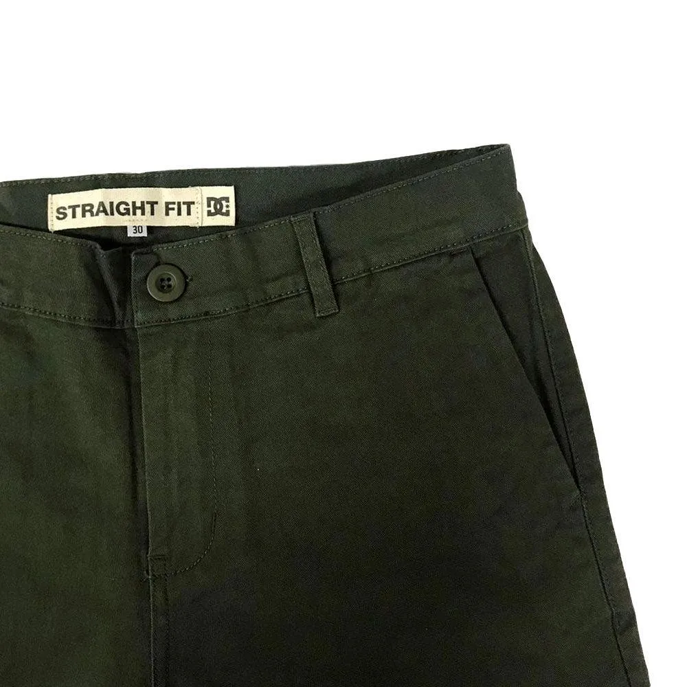 Bermuda Dc Worker Straight Chino Ivy Verde Militar