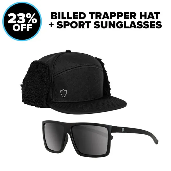 Billed Trapper Hat   Sunglasses | FREE Strap & Bag