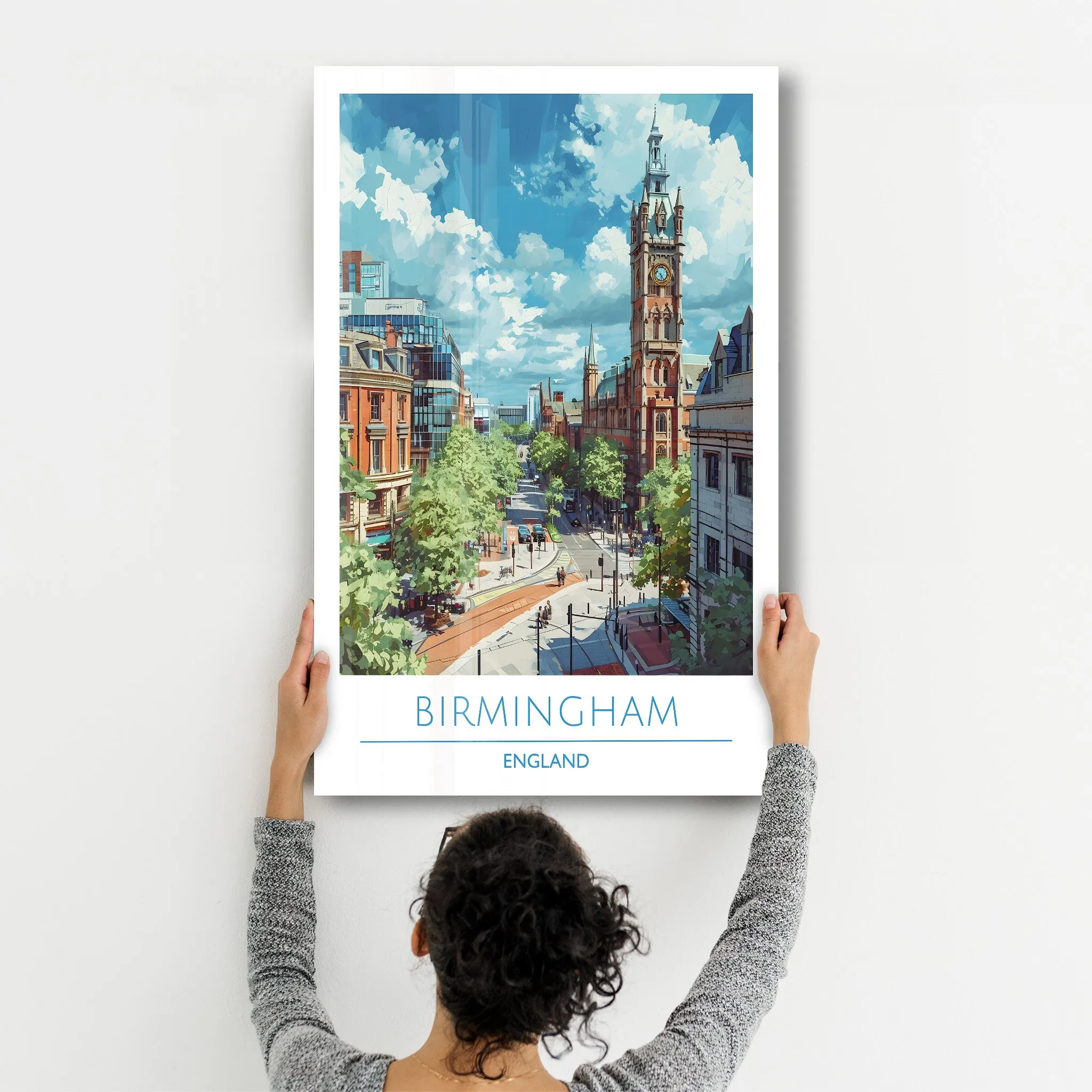 Birmingham England-Travel Posters | Glass Wall Art