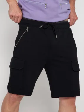 Black Cargo Comfort Shorts