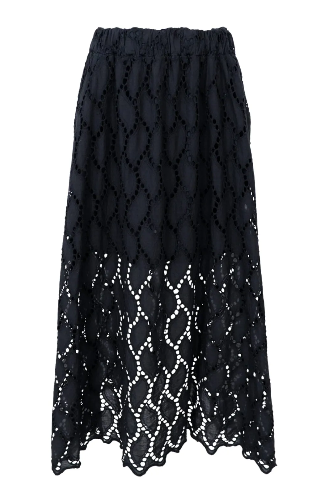 Black Colour - Bcfreya Cut Out Lace Skirt - Black