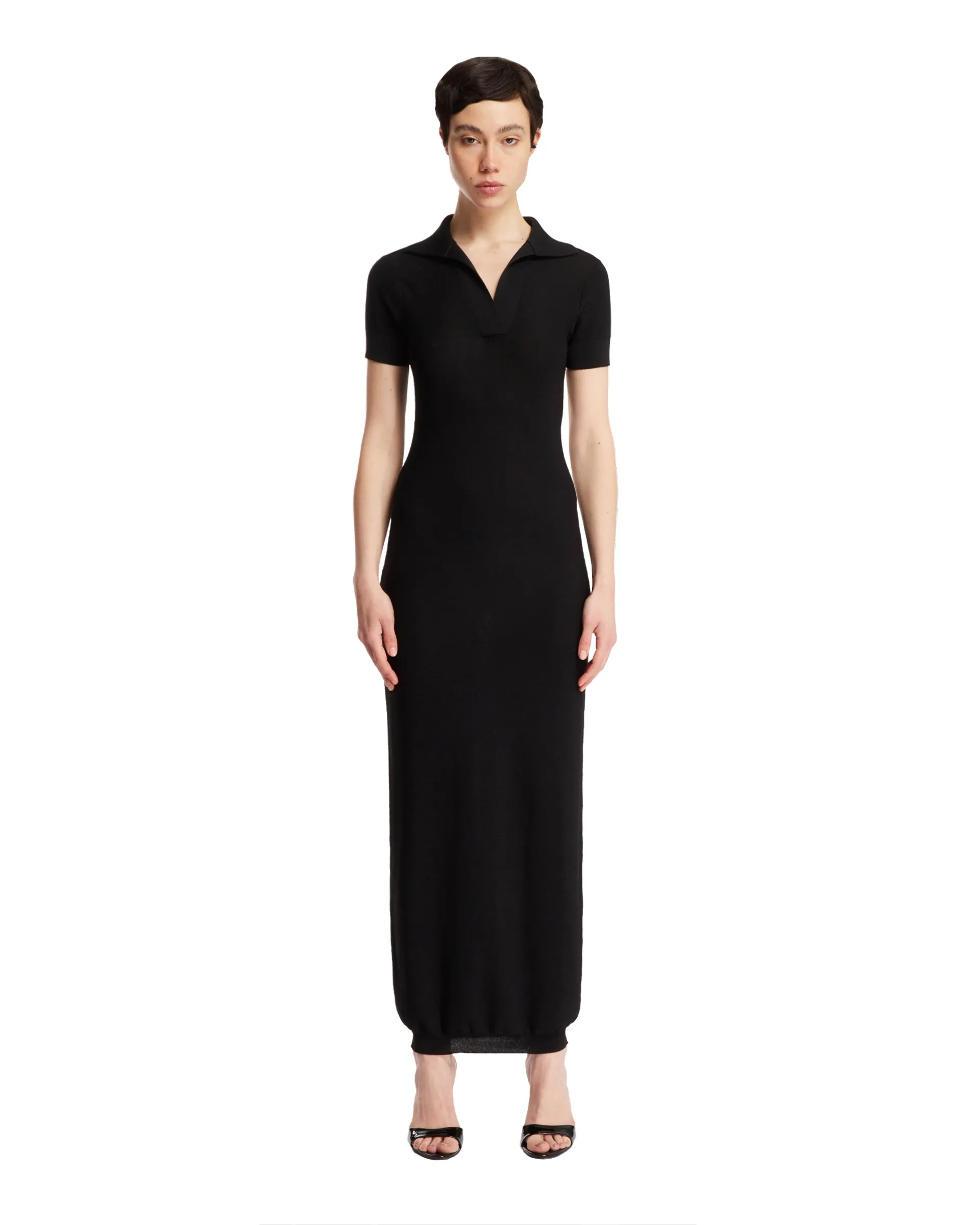 Black Maxi Polo Dress