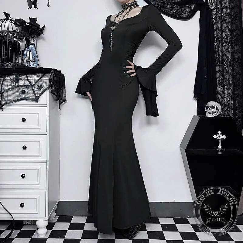 Black Polyester Mermaid Dress