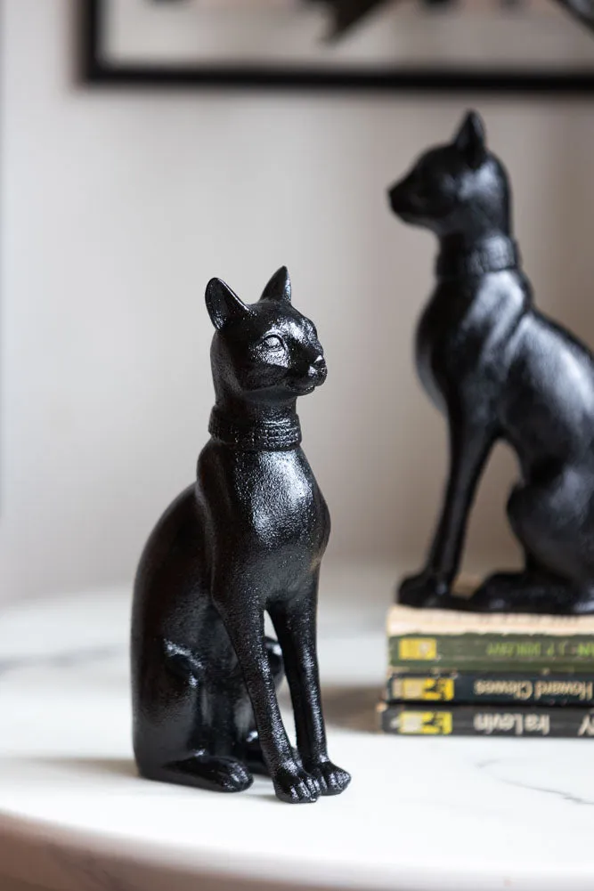 Black Sitting Cat Bookends