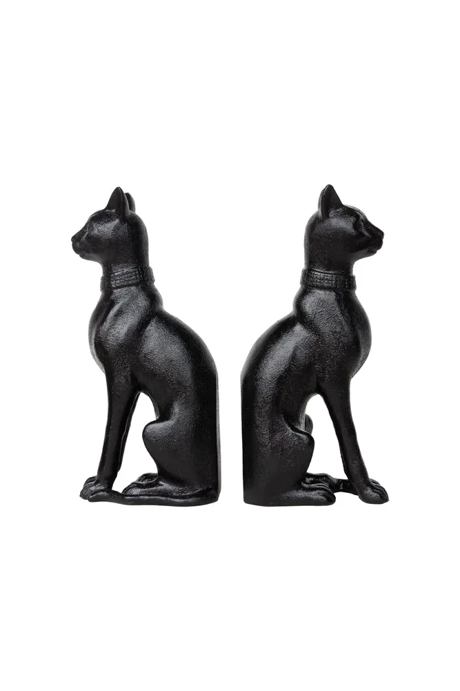 Black Sitting Cat Bookends