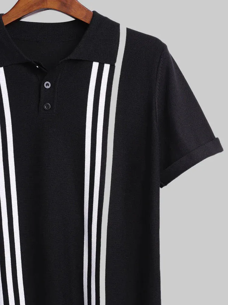 Black Stripe Polo Shirts