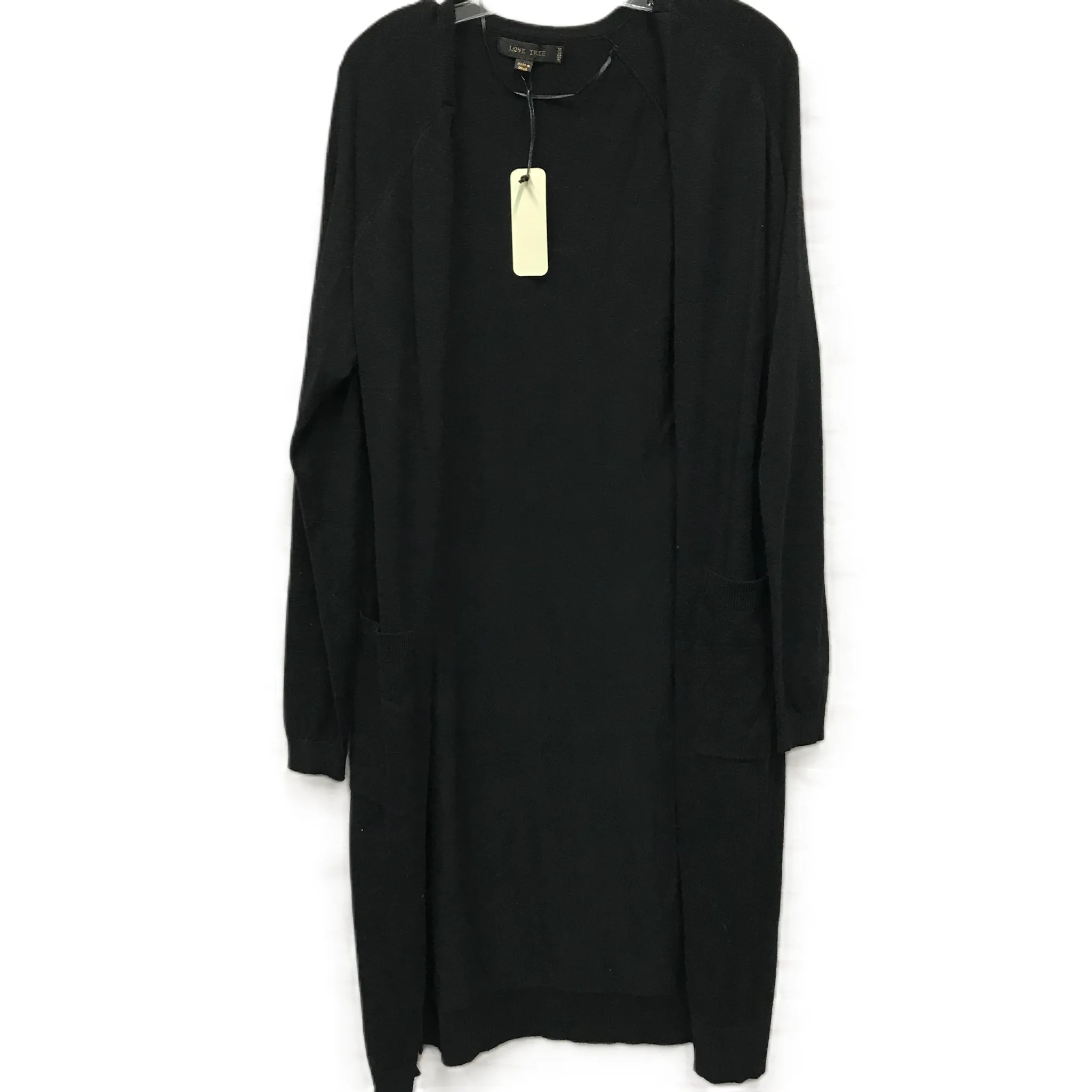 Black Sweater Cardigan By Love Tree, Size: M