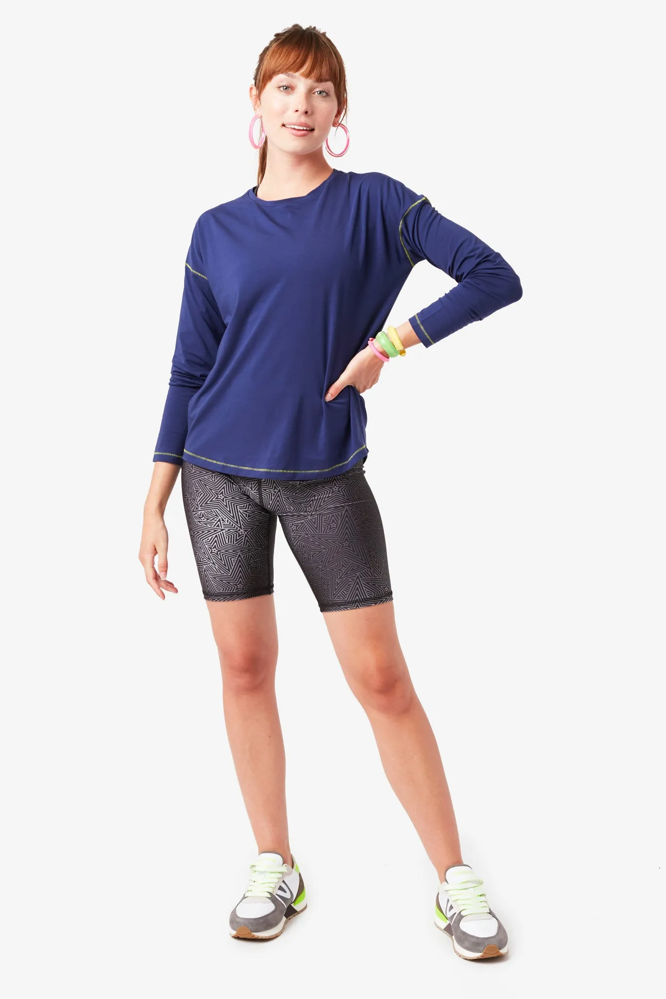 Bliss Long Sleeve Tee in Deep Blue