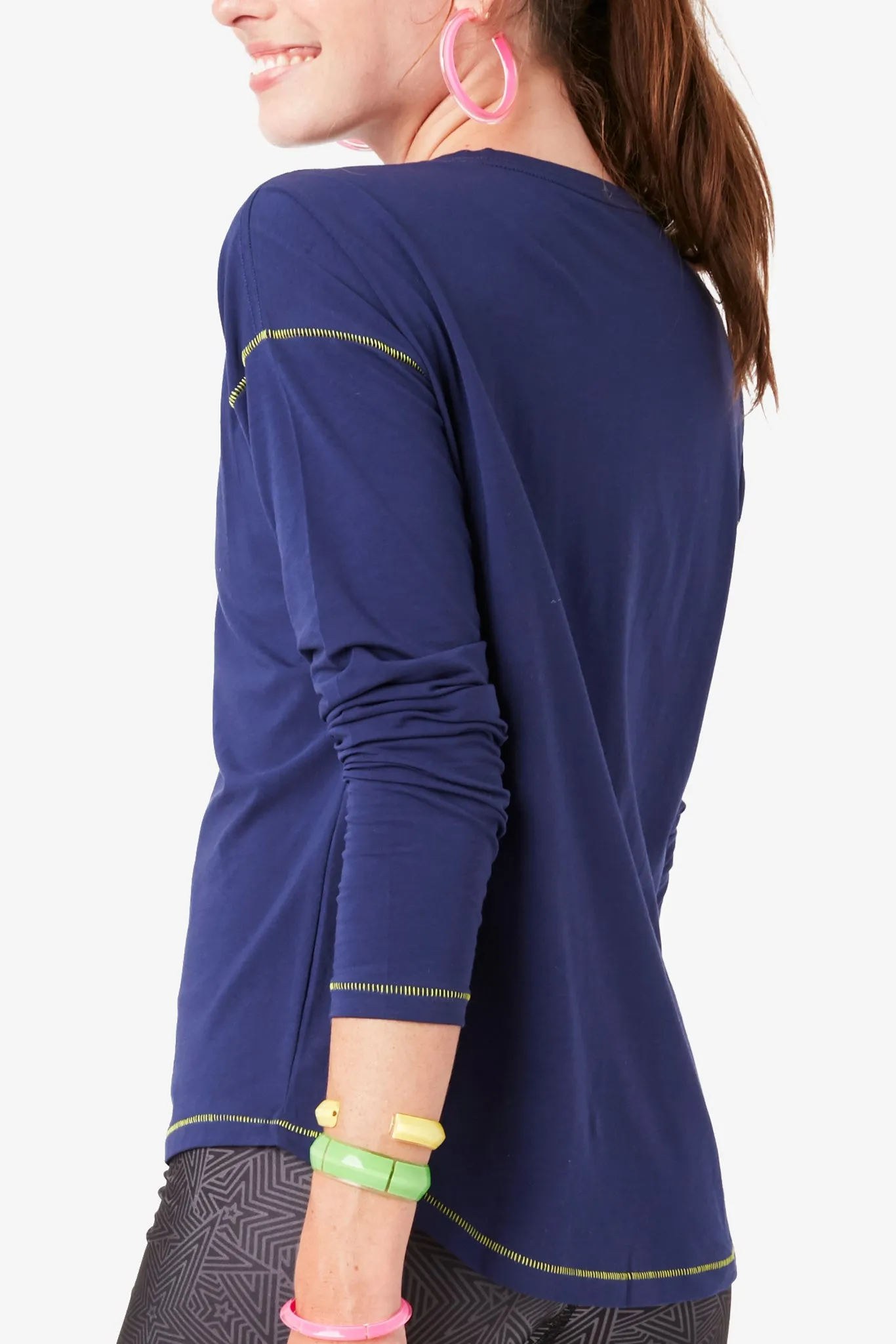 Bliss Long Sleeve Tee in Deep Blue