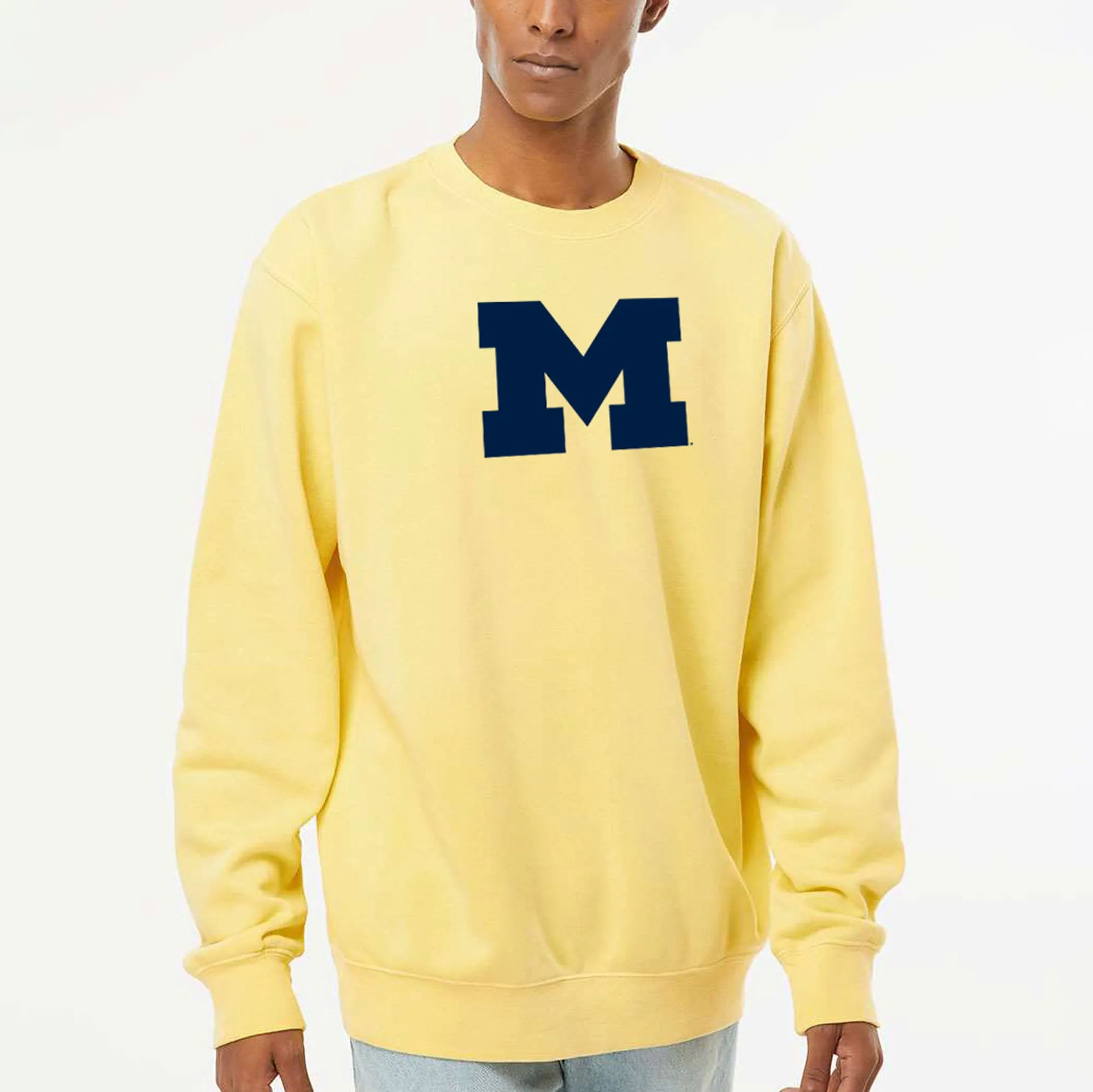 Block M Midweight Pigment-Dyed Crewneck - Pigment Yellow