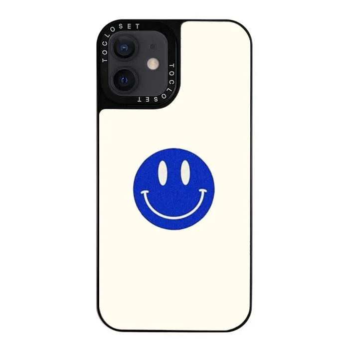 Blue Smile Designer iPhone 12 Case Cover