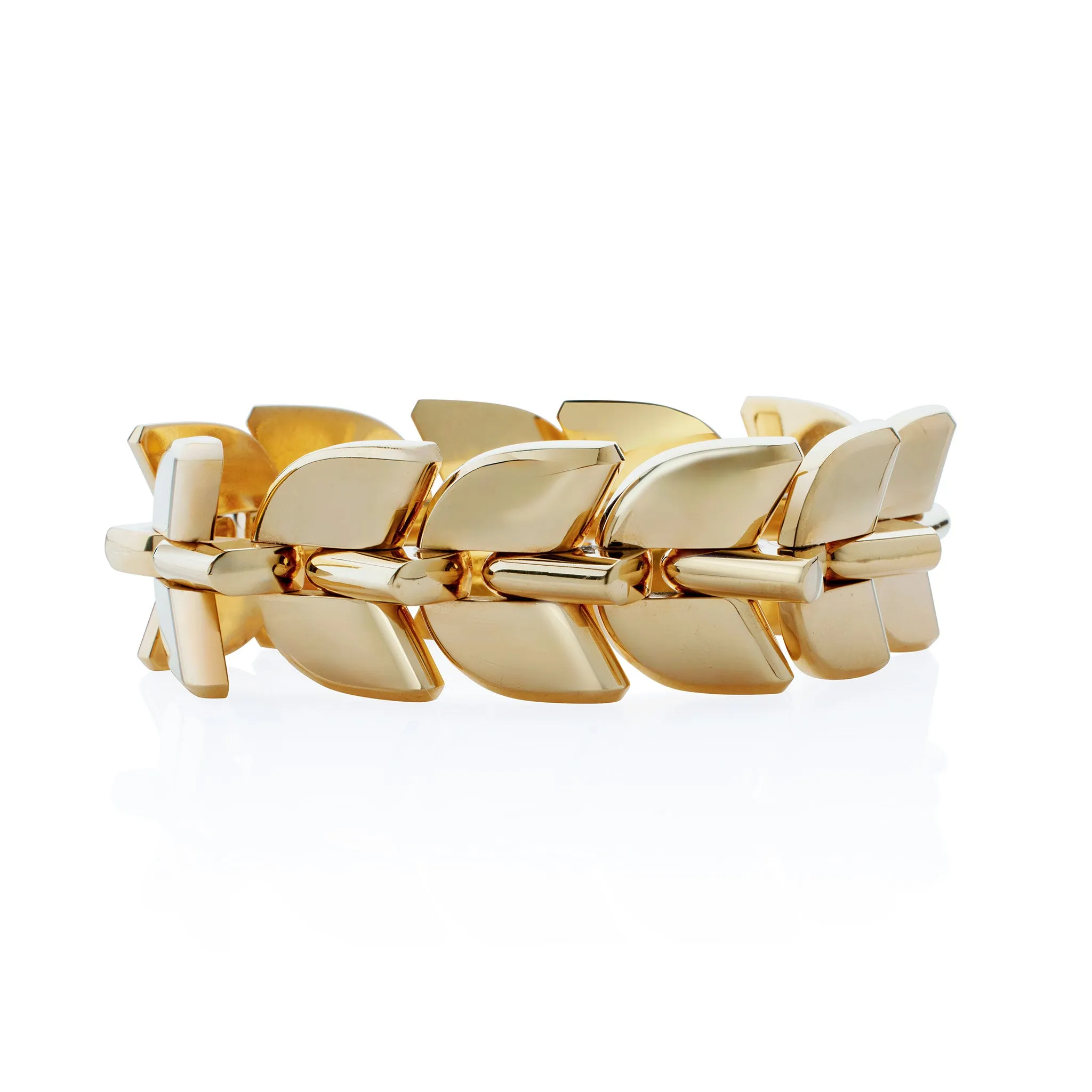 Boucheron Paris 18K Gold "Palmettes" Gold Bracelet