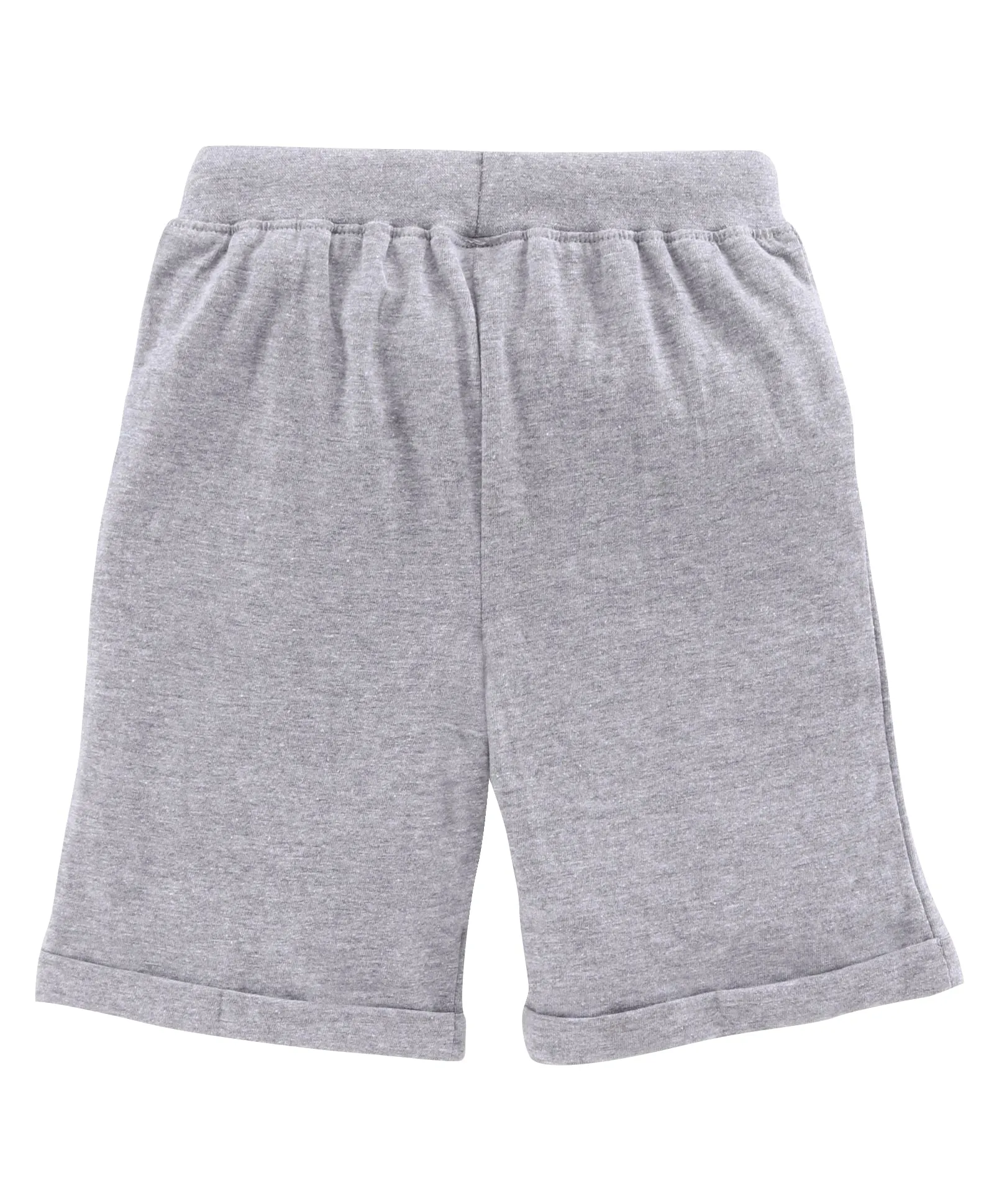 Boys Pull on Shorts with roll up hem & applique - Pack of 2