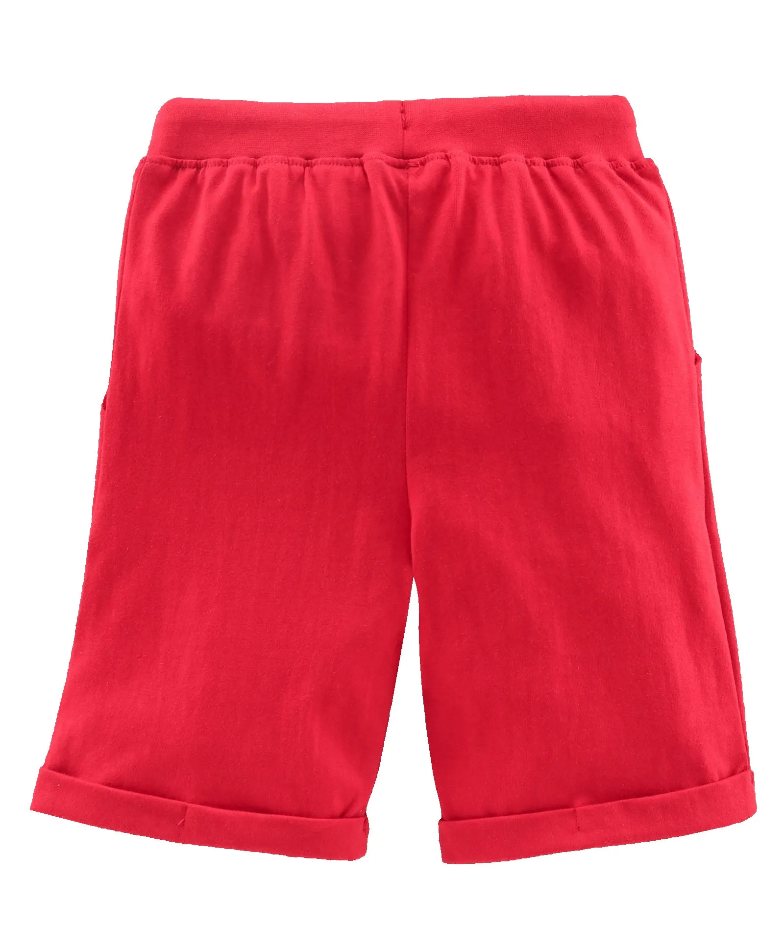 Boys Pull on Shorts with roll up hem & applique - Pack of 2