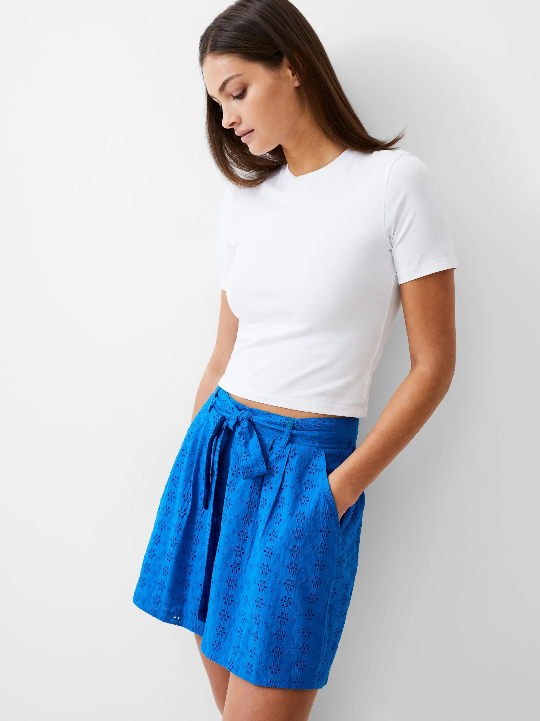 Broderie Tie Shorts