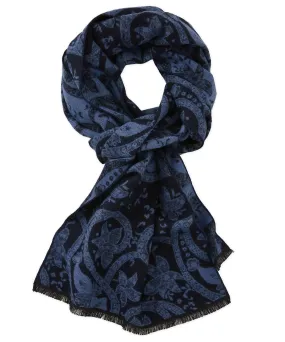 Brushed Silk Chained Paisely Scarf