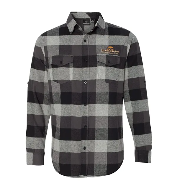 Burnside Yarn-Dyed Long Sleeve Flannel Shirt