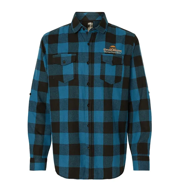 Burnside Yarn-Dyed Long Sleeve Flannel Shirt