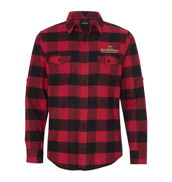 Burnside Yarn-Dyed Long Sleeve Flannel Shirt