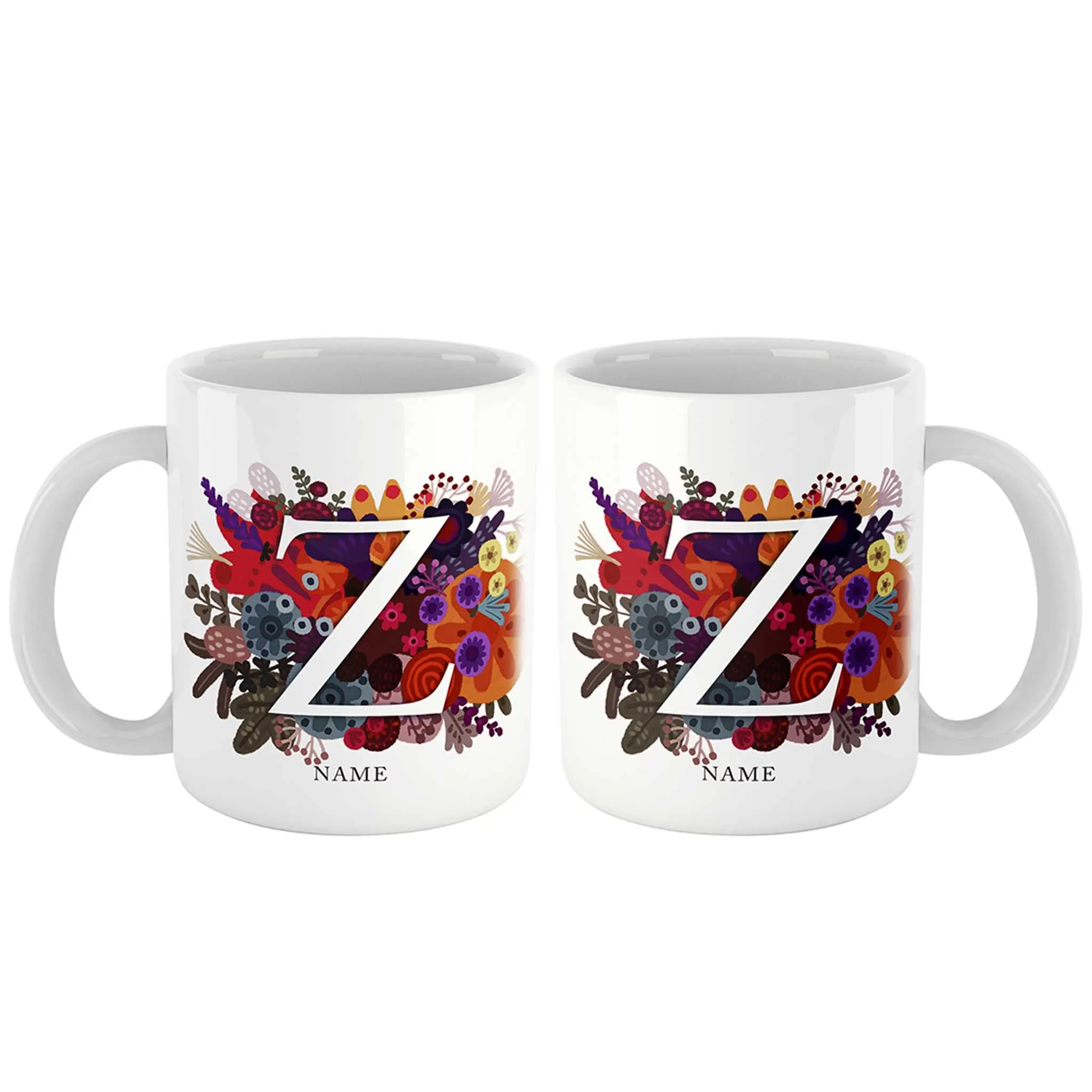 Burst of Colors Couple Personalized Mug