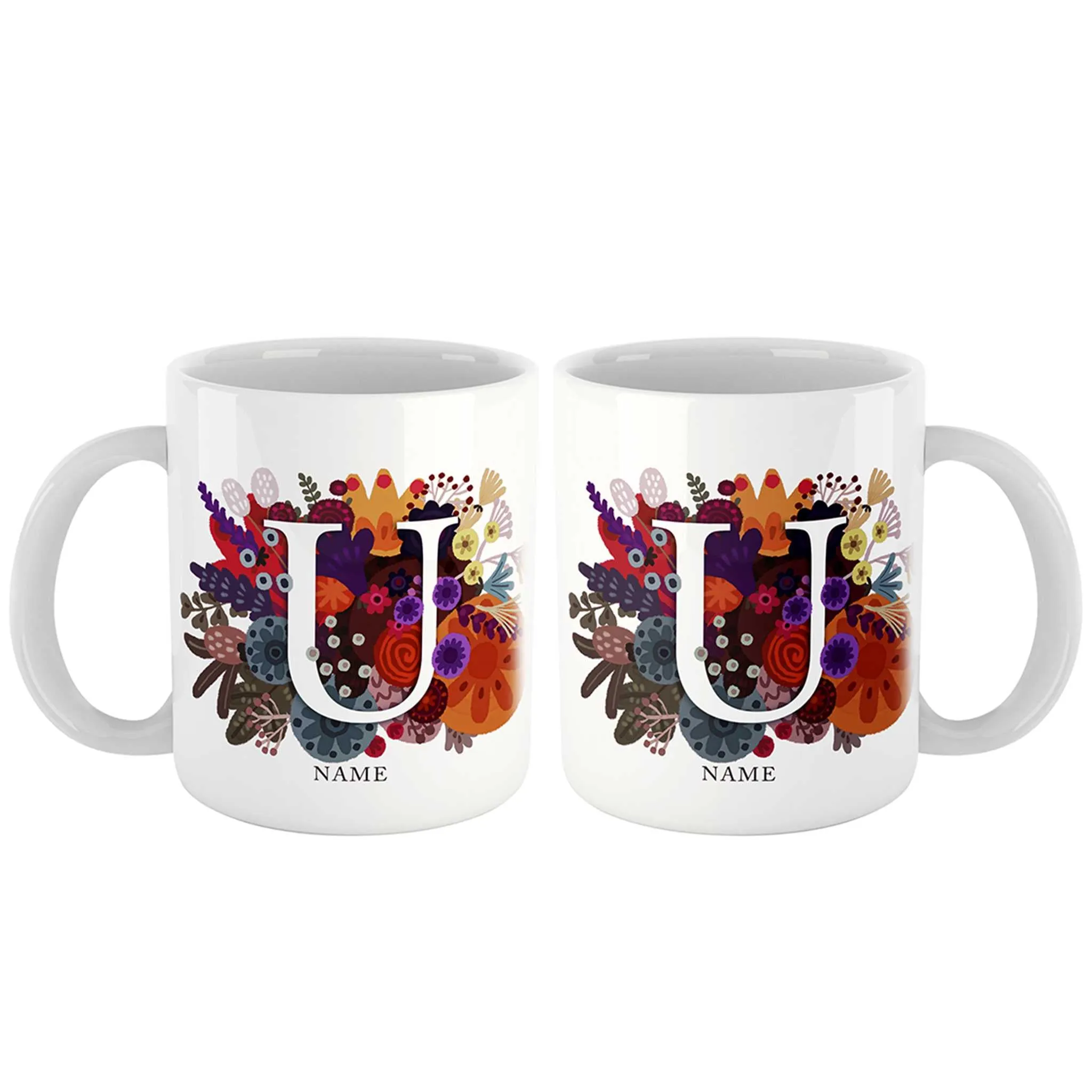 Burst of Colors Couple Personalized Mug