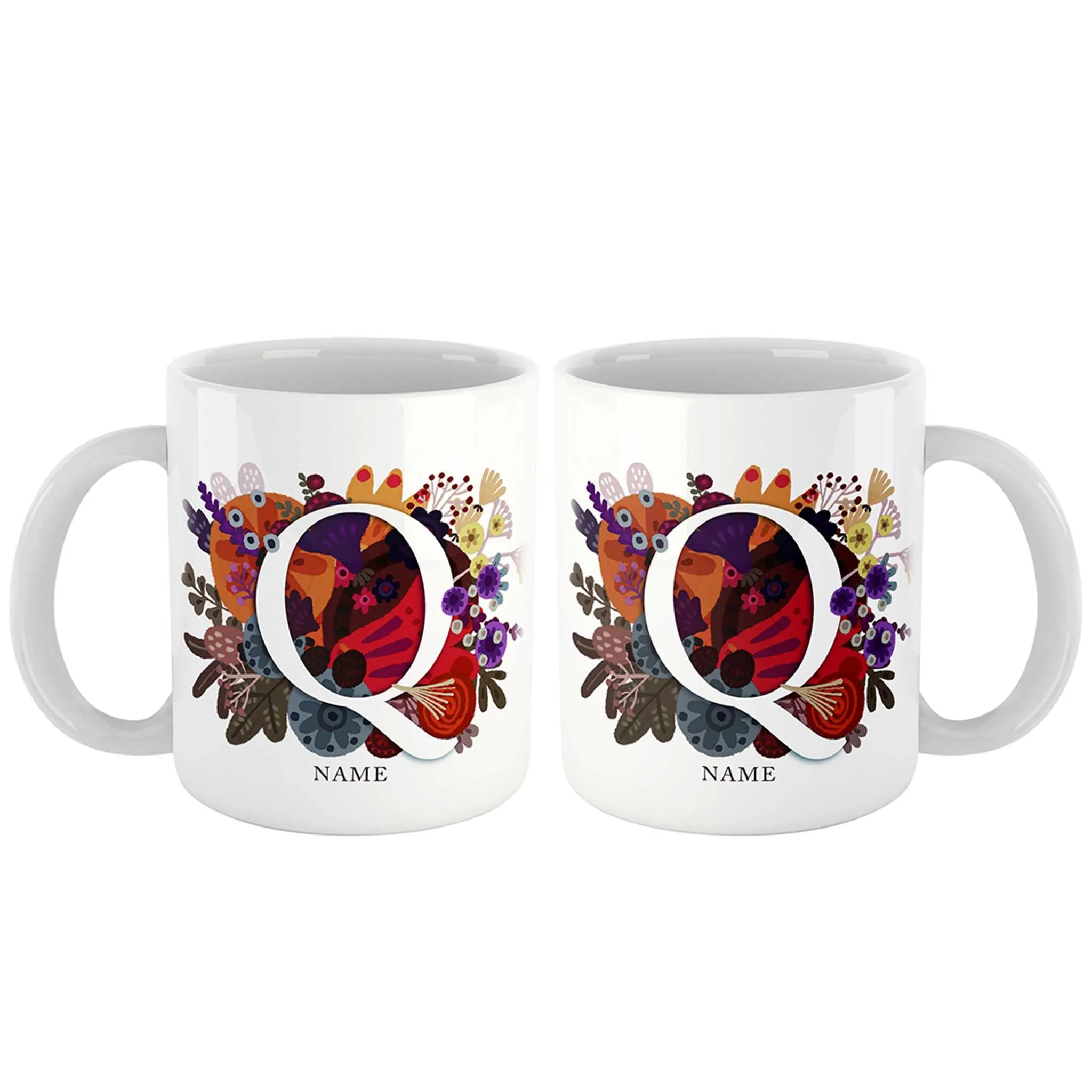 Burst of Colors Couple Personalized Mug