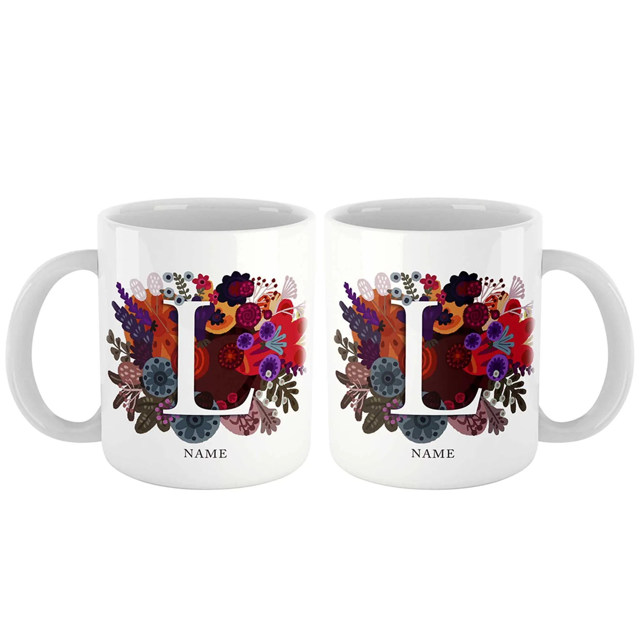 Burst of Colors Couple Personalized Mug