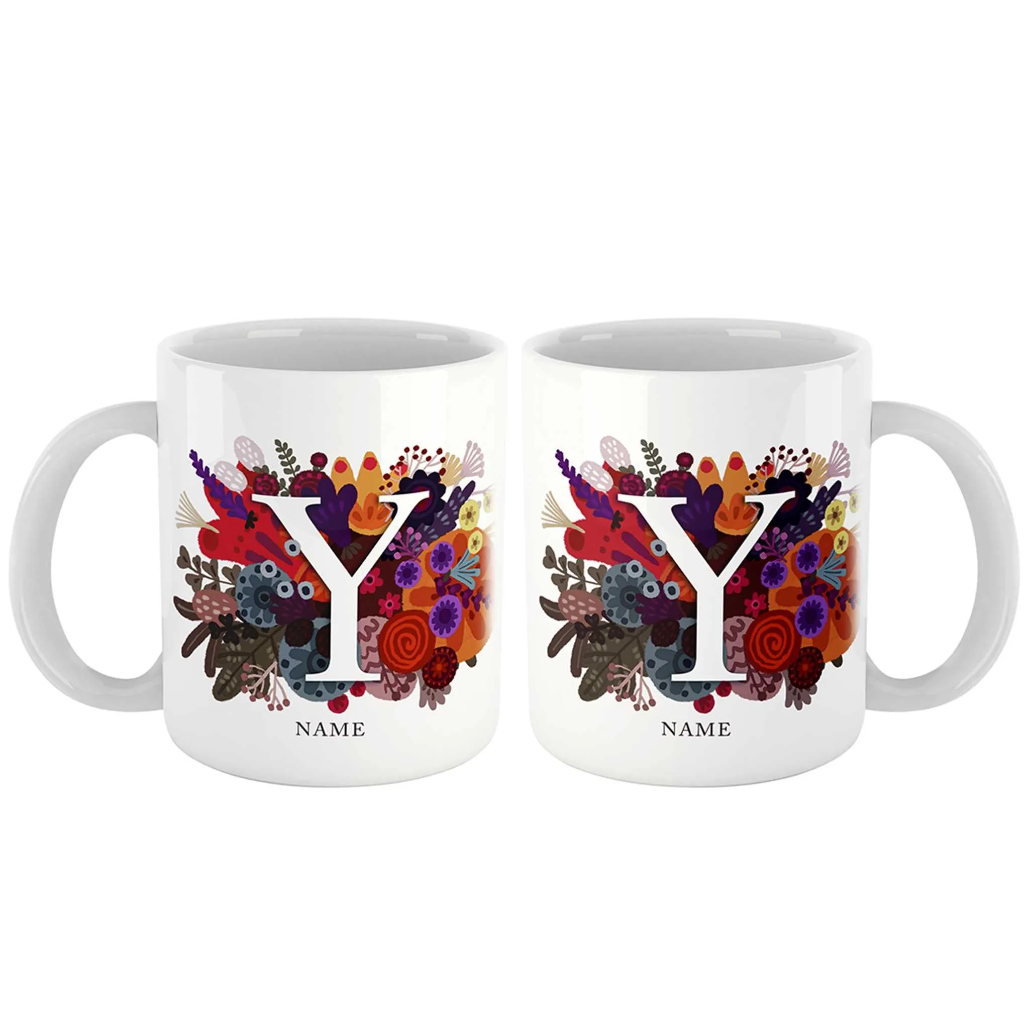 Burst of Colors Couple Personalized Mug