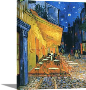 Café Terrace Place | Vincent Van Gogh Masters Classic Art in Gallery Wrapped Canvas | Various Sizes