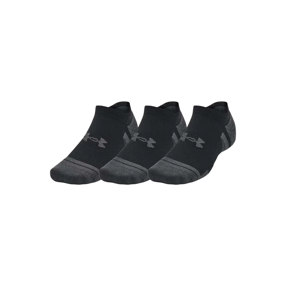 Calcetas Cortas Under Armour Unisex Performance Tech 3 Pack No Show Negro