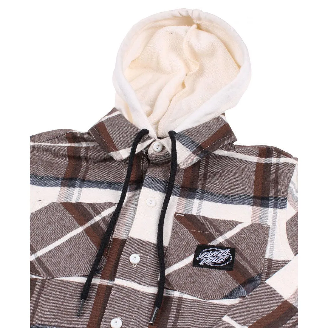 Camisa Santa Cruz Flannel Oversize Niño Crema