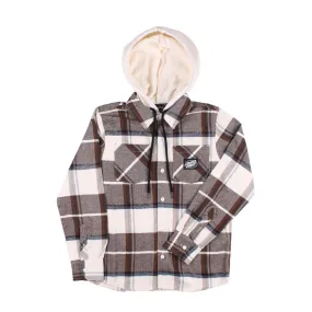 Camisa Santa Cruz Flannel Oversize Niño Crema