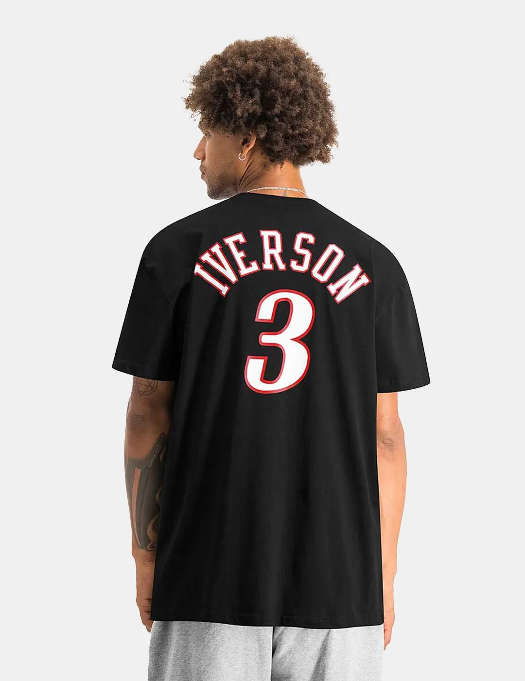 Camiseta Mitchell & Ness NBA 76ers Iverson Negro