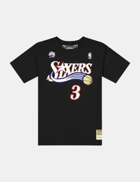 Camiseta Mitchell & Ness NBA 76ers Iverson Negro