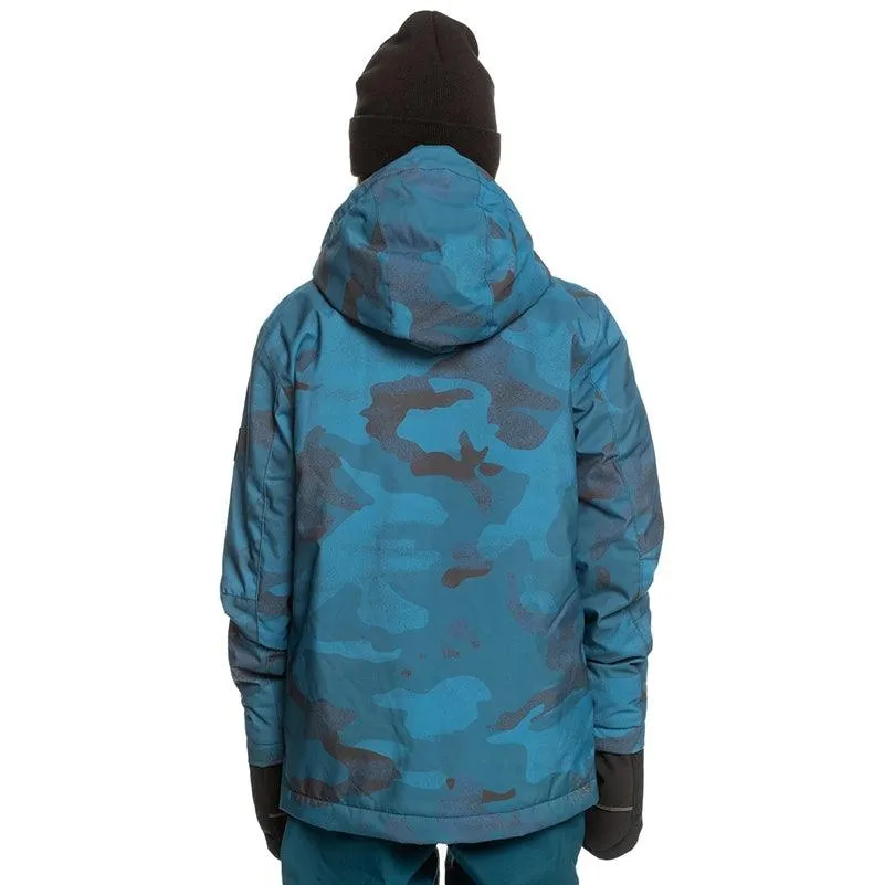 Campera Quiksilver Snow Mission Printed Niño Azul Camuflado