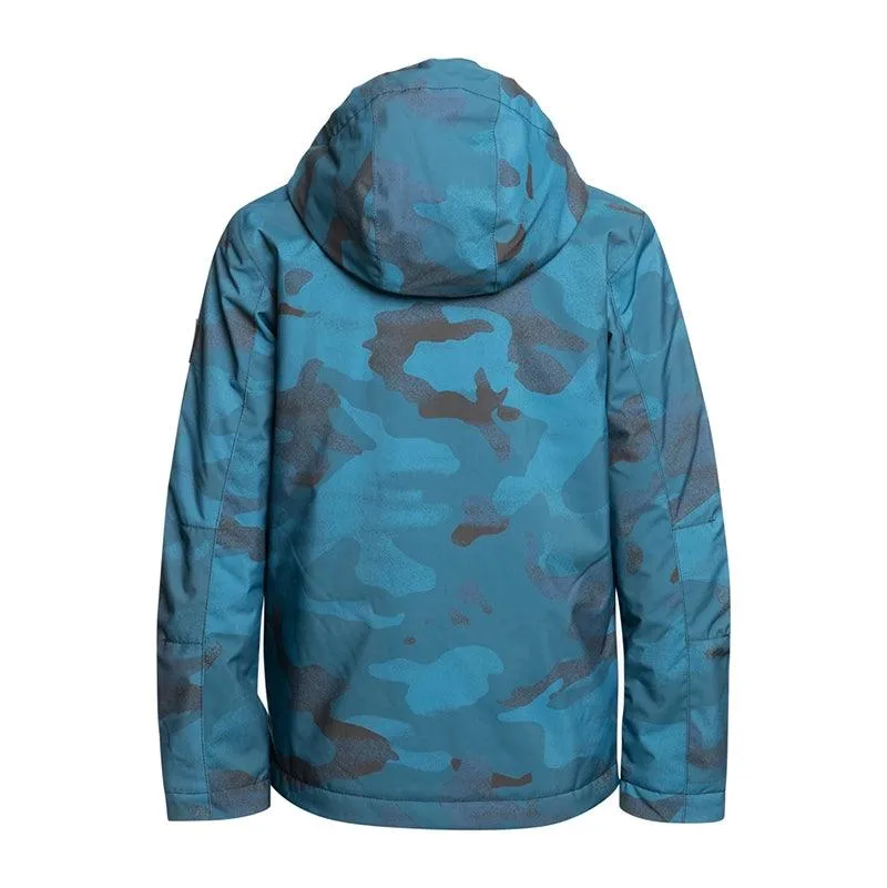 Campera Quiksilver Snow Mission Printed Niño Azul Camuflado