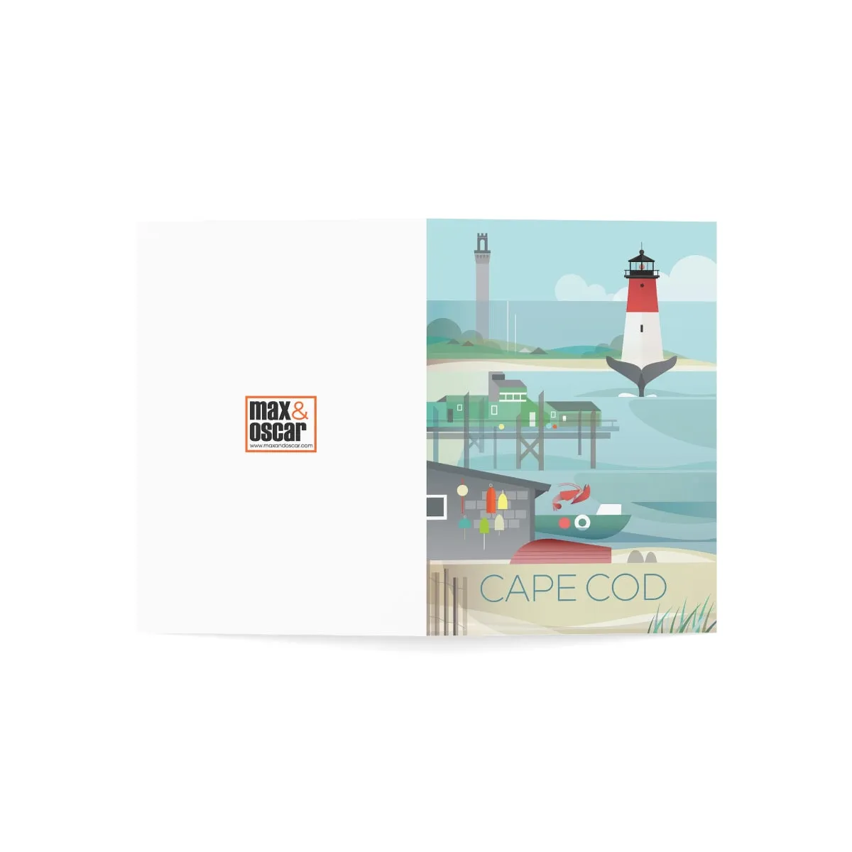 Cape Cod Folded Matte Notecards   Envelopes (10pcs)