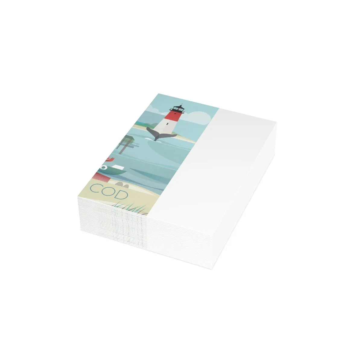 Cape Cod Folded Matte Notecards   Envelopes (10pcs)