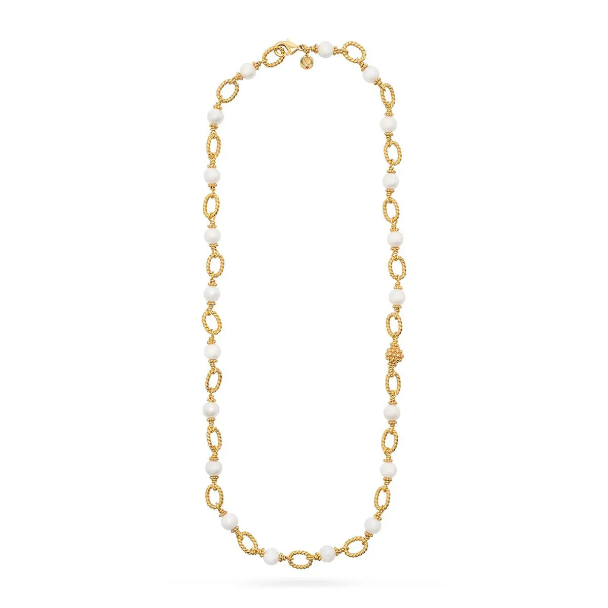 CAPUCINE DE WULF - BERRY AND PEARL CHAIN NECKLACE