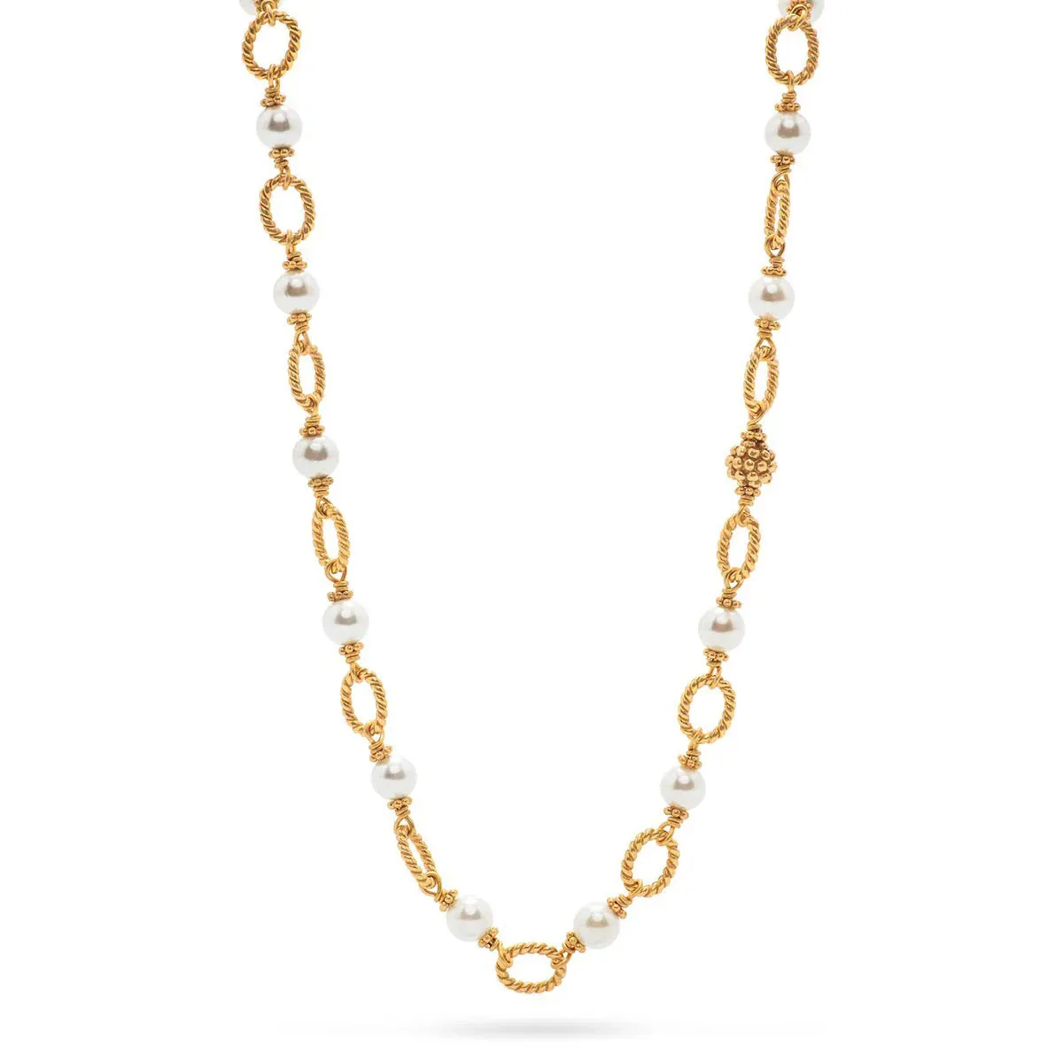 CAPUCINE DE WULF - BERRY AND PEARL CHAIN NECKLACE