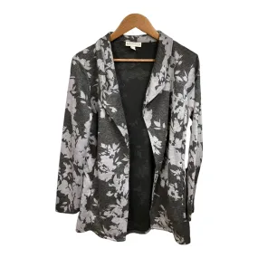 Cardigan By Dana Buchman In Floral Print, Size: M