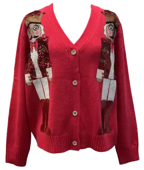 Cardigan: Red Nutcracker