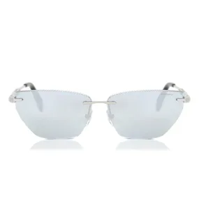 Chopard Unisex Smoke Silver-mirrored Cat-eye Sunglasses