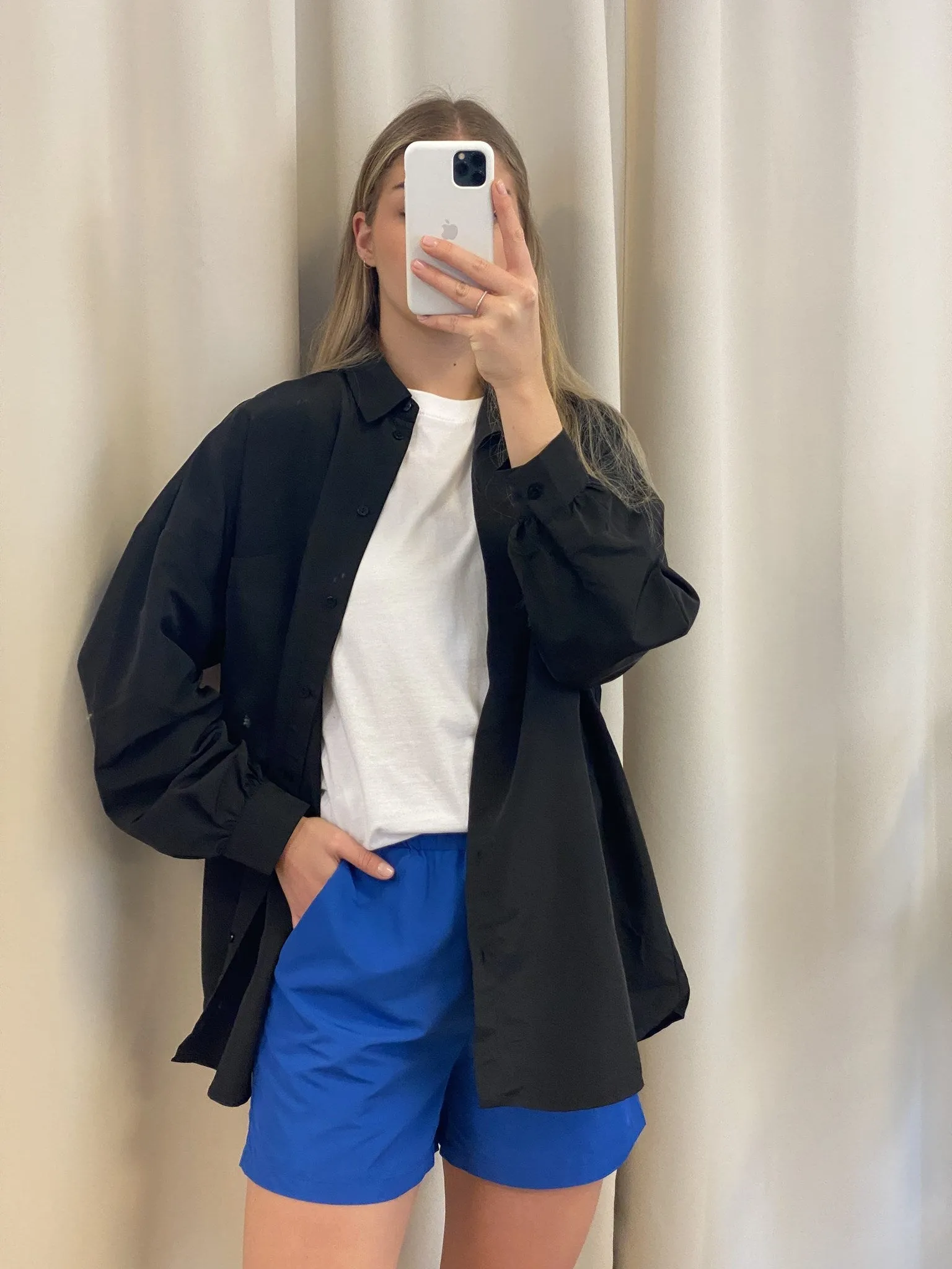 Chrilina Oversized Shirt - Sort