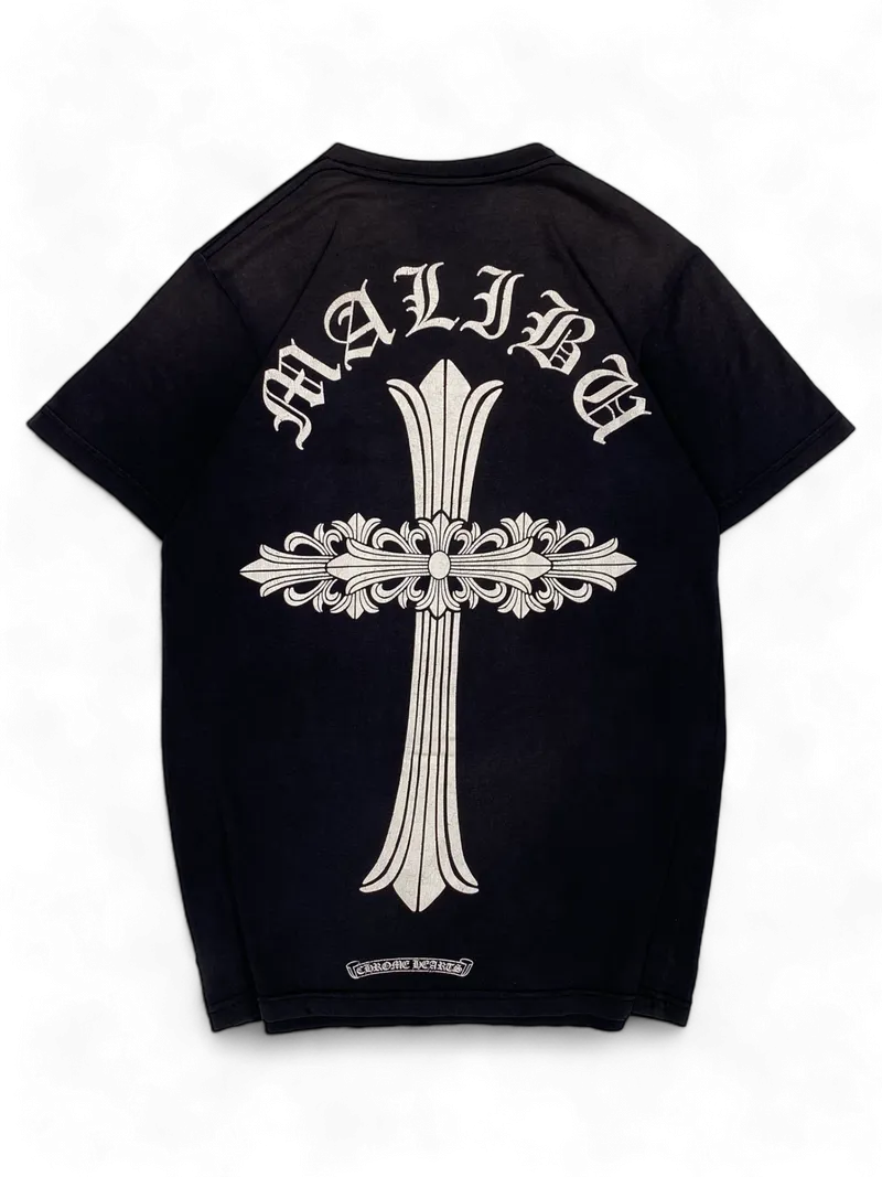 Chrome Hearts Black Malibu Cross Logo Tee Vintage