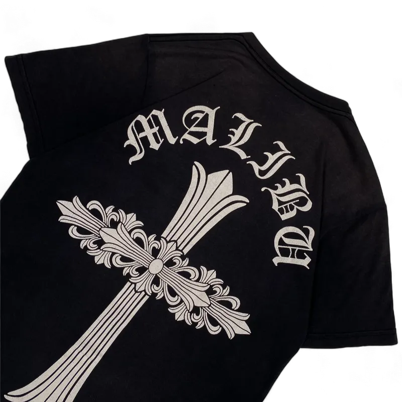 Chrome Hearts Black Malibu Cross Logo Tee Vintage